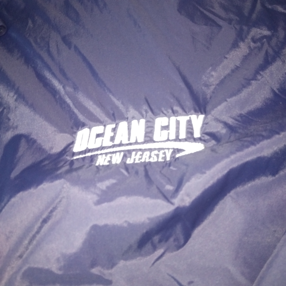 Ocean City New Jersey Hooded Heavyweight Windbreaker Rain Jacket XL Unisex - Picture 7 of 14